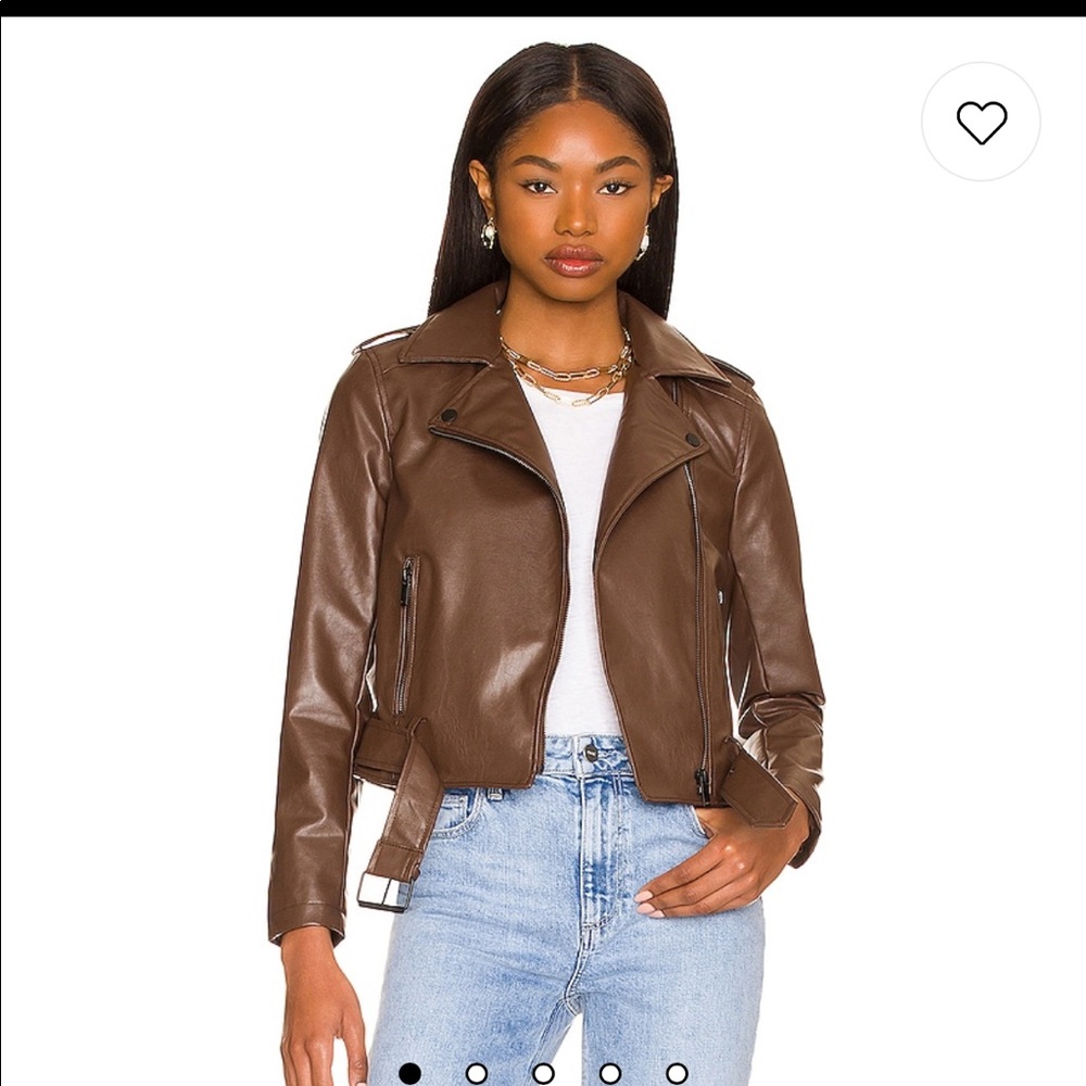 Revolve Brown leather jacket